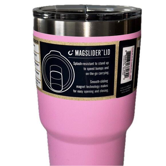 YETI RAMBLER® 30oz  Vacuum Insulated Cup Tumbler Magslider Lid Pink NWT - Picture 5 of 10